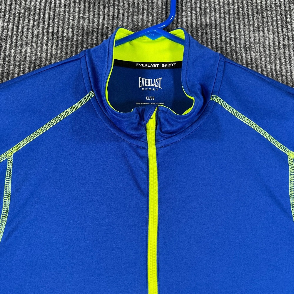 Everlast Shirt 1/4 Zip Pullover Mens XL Extra Large Blue Long Sleeve Mock Neck